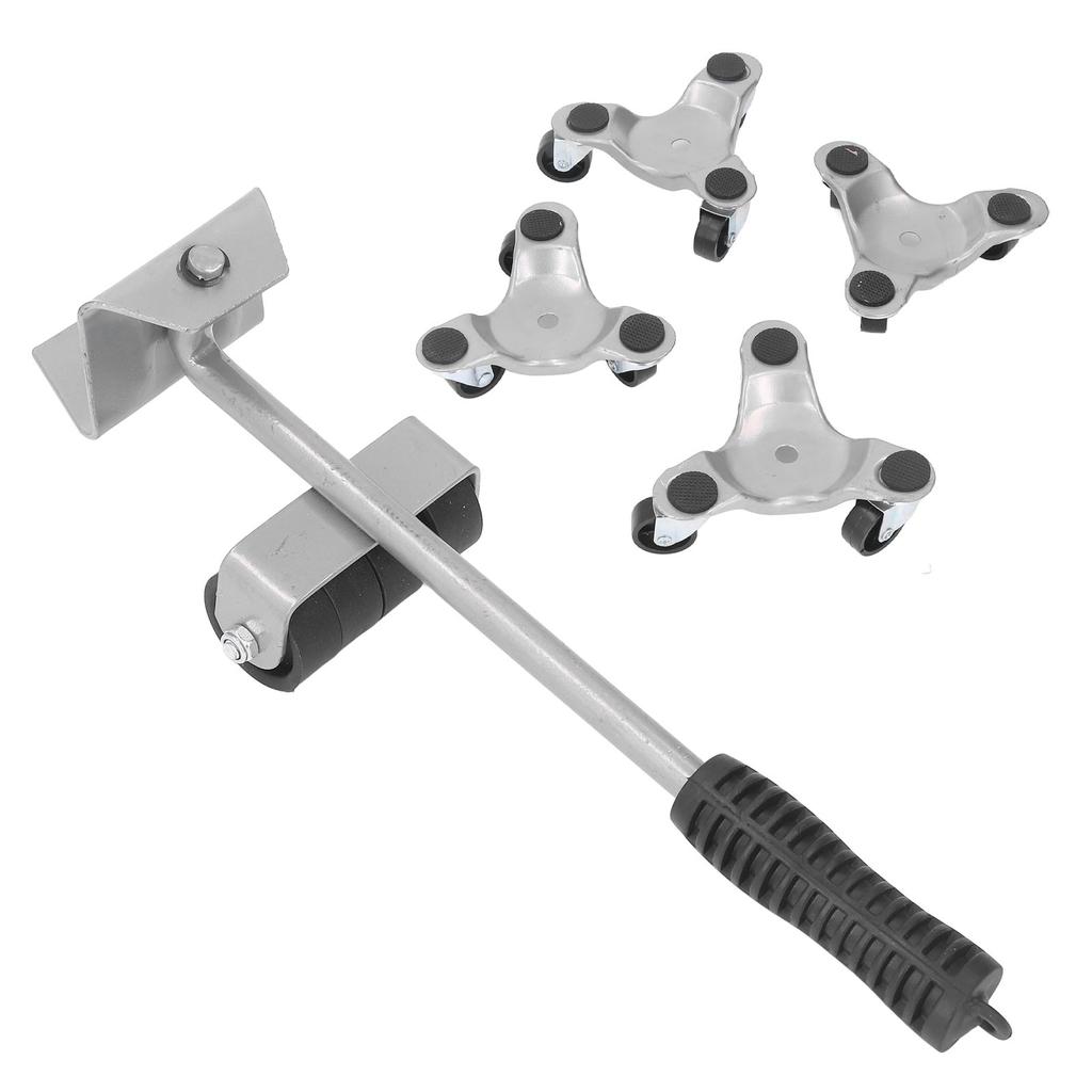 4 STÜCKE Möbelbewegungsrad mit Heber Dreieckiger Eisenbewegungsroller Satz für Zuhause Schwere Güter