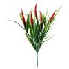 Artificial Five-Head Nine-Tail Grass Faux Plant Decorative Greenery for Home Office Tabletop Arrangement and Indoor Outdoor Display