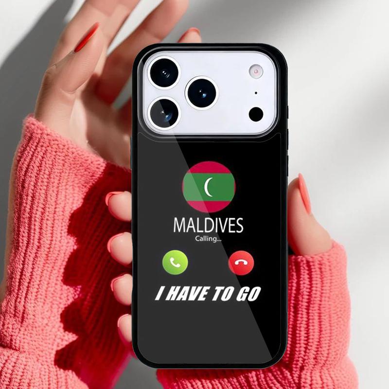 

Чехол для телефона с флагом Мальдив для iPhone 17 16 15 14 13 Pro Max Задняя крышка для 12 11 Pro Coque iPhone 11