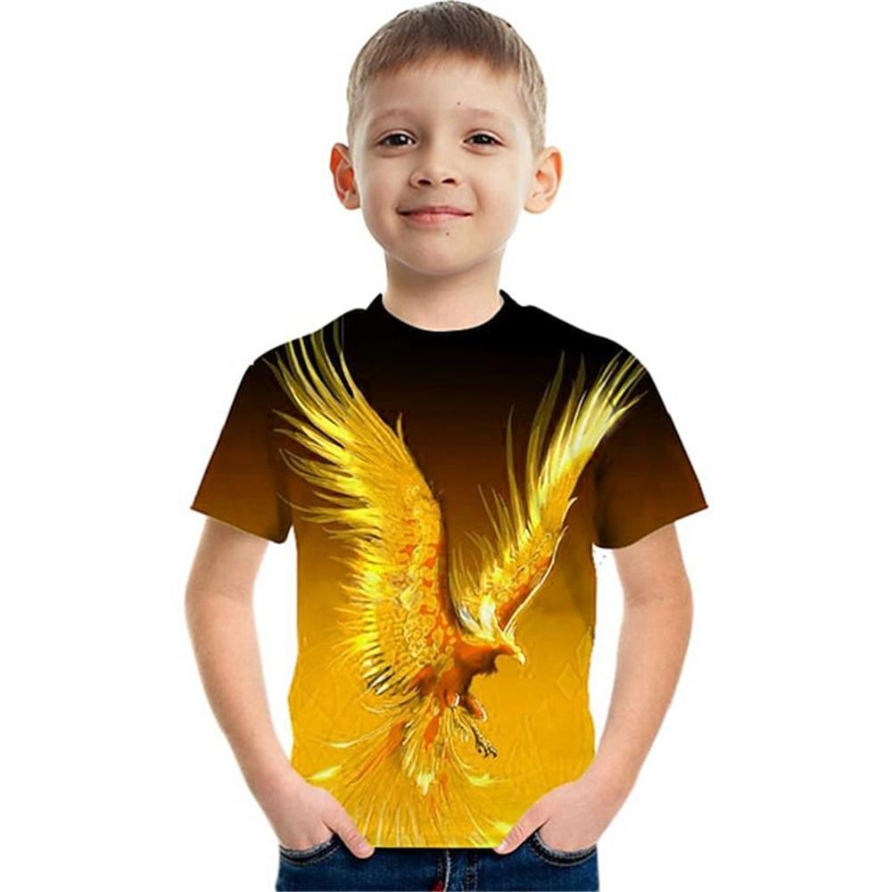 Baby Sommerkleidung Fliegender Adler Kleinkind Jungen T-Shirt Kinderbekleidung Mädchen Kurzarm Kinder Oberteile Kinderkleidung