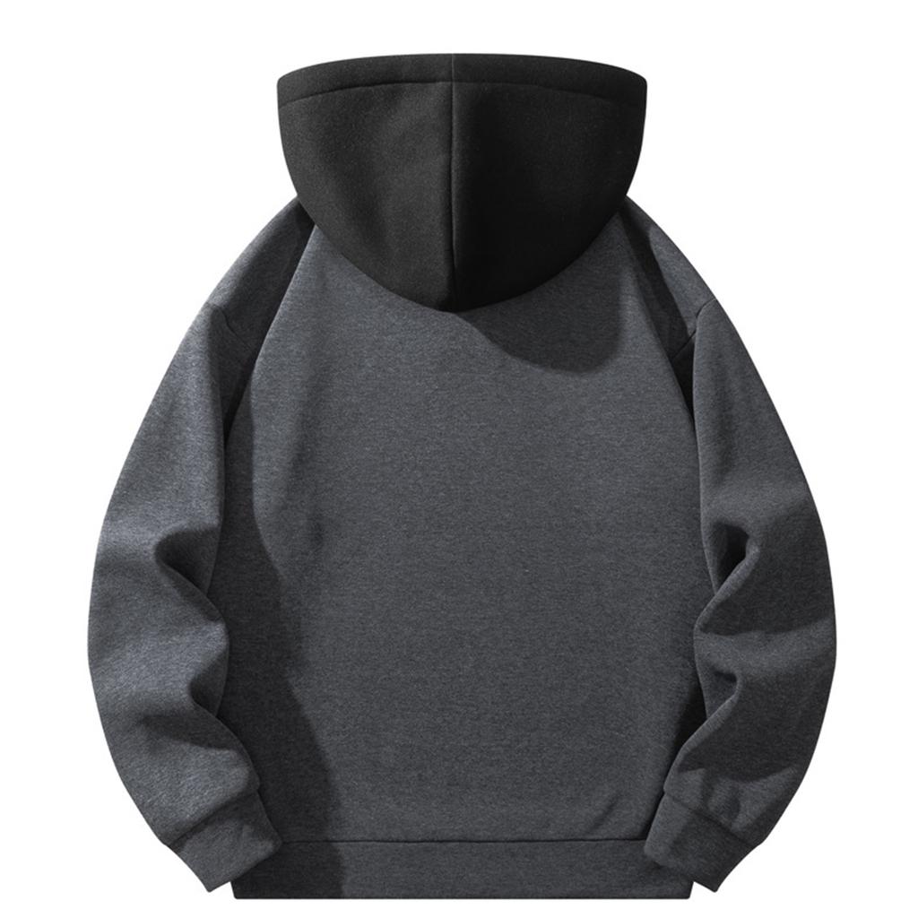 Men's Color Block V-neck Sweatshirt Hooded Pullover Sweatshirt