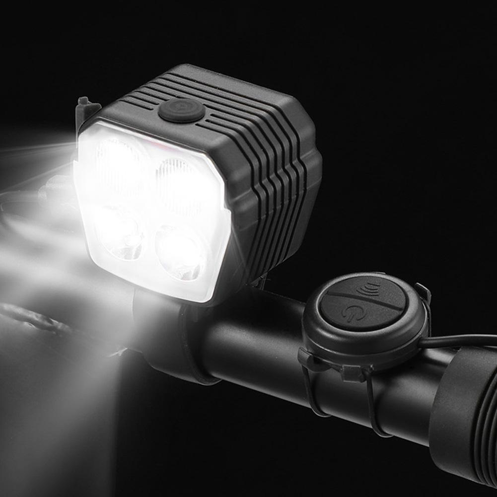 LED Bike Front Light Front Bike Headlight USB Charging with Horn Cycling Lamp 2 In 1 7 Light Modes Cycling Accessories