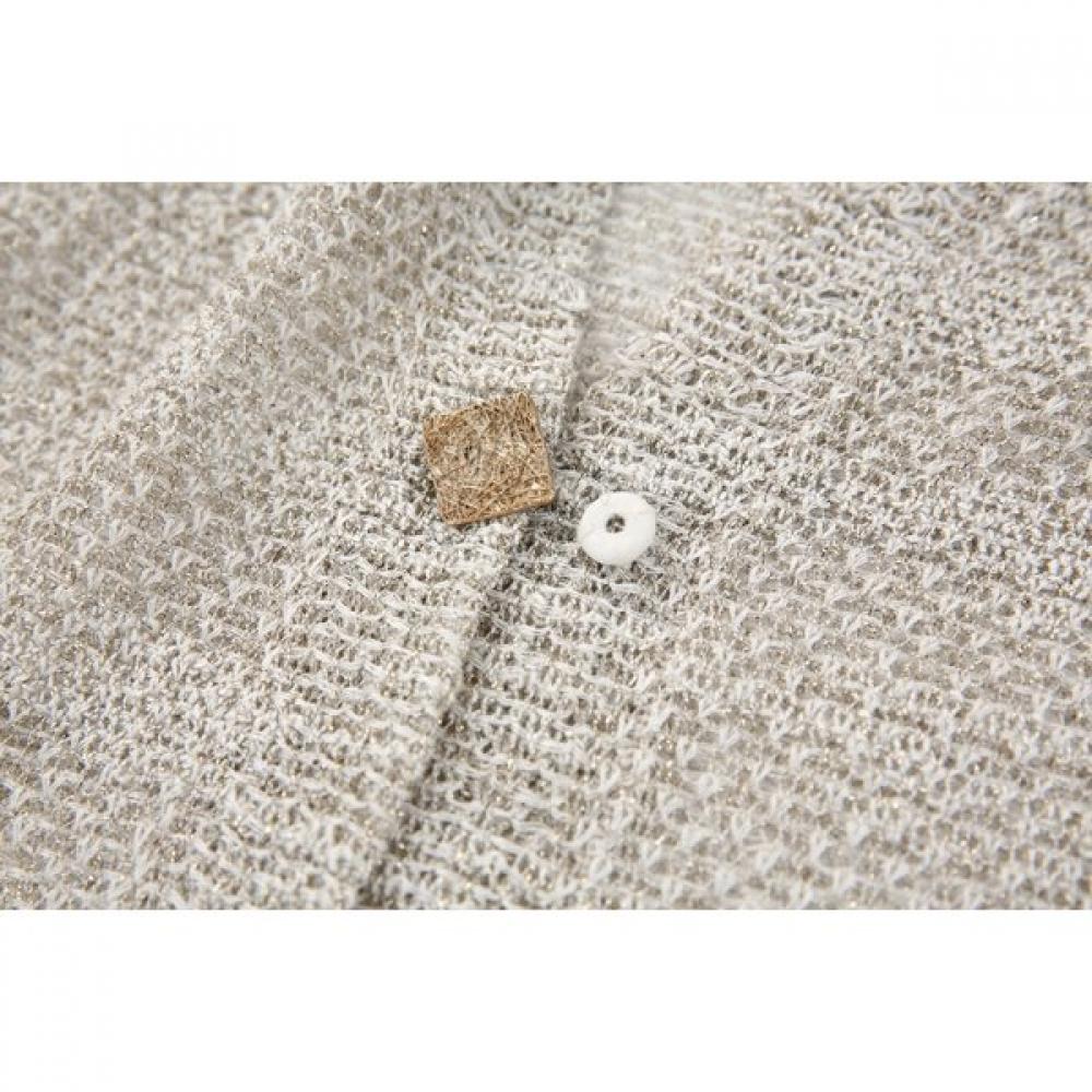 FURINA Linen Cotton Diamond Knit Cardigan