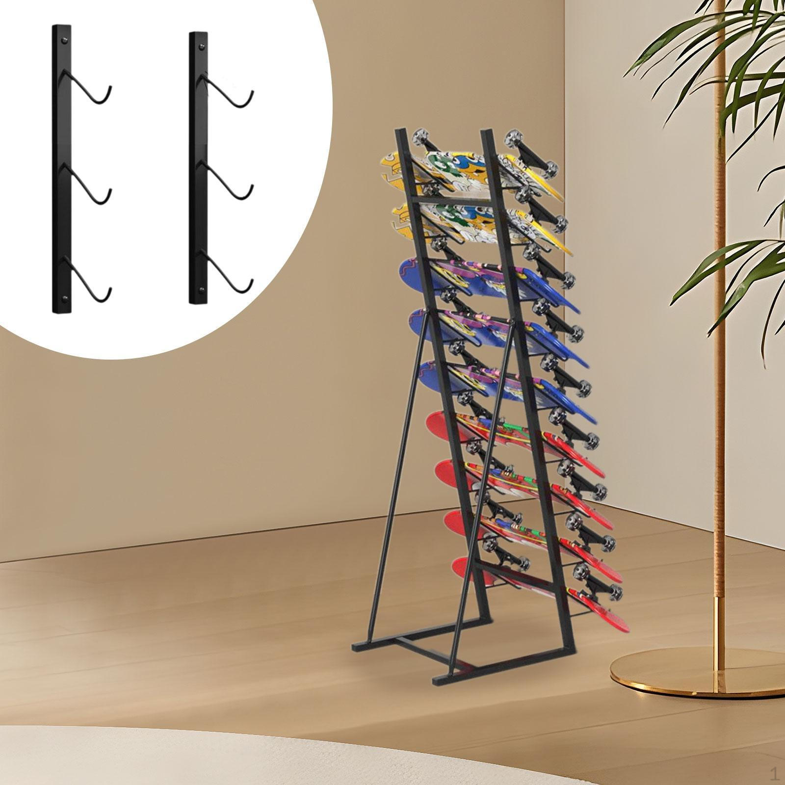 

Стойка для скейтборда Longboard Настенное крепление для сноуборда для дома или гаража 3 Tier