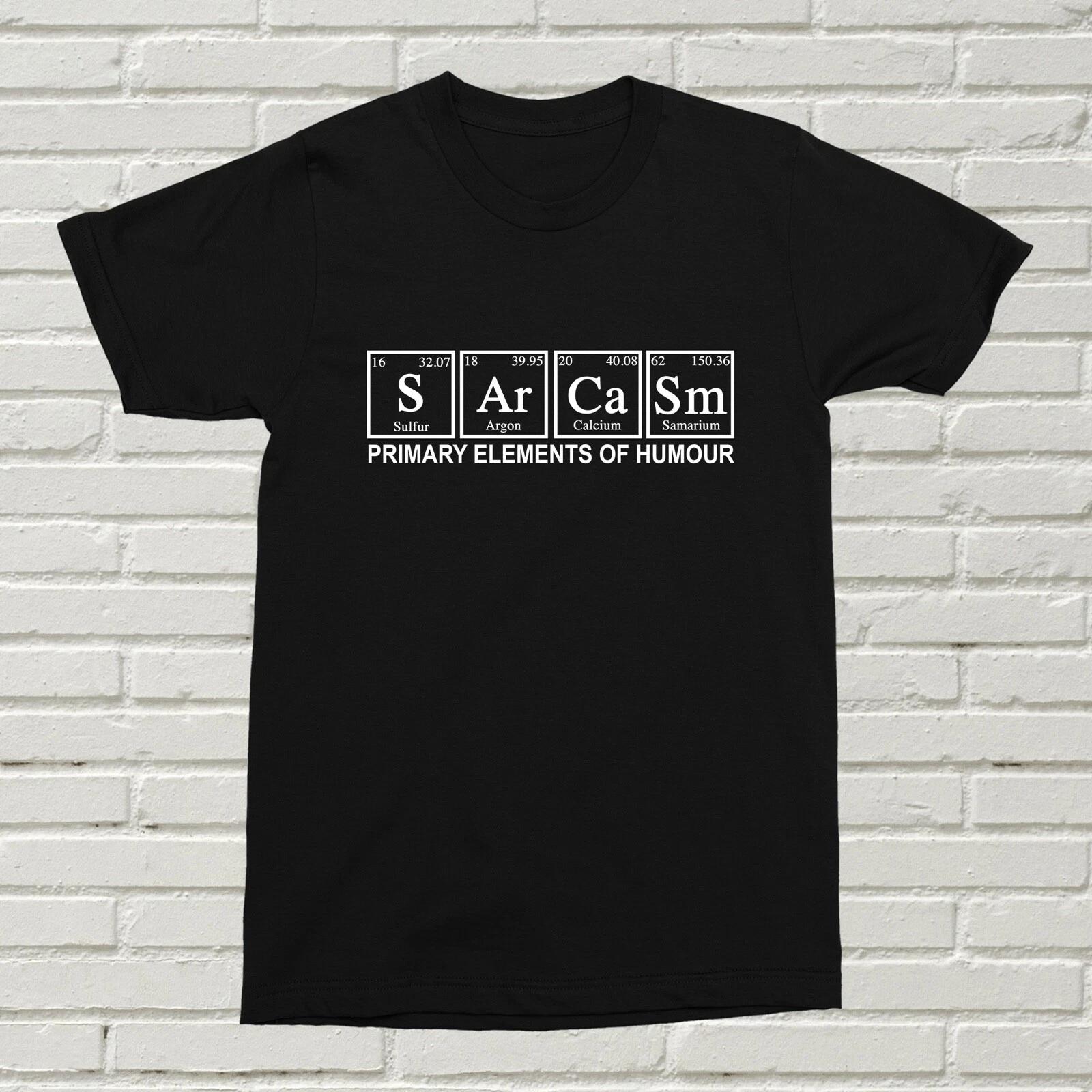 Sarcasm Primary Elements Of Humour T-Shirt Funny Offensive Present Gift Birthday XL