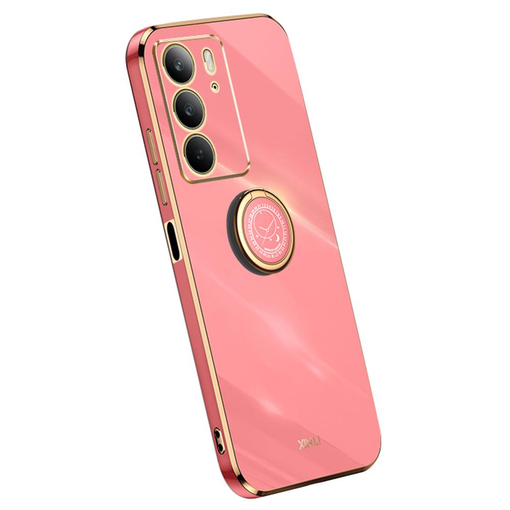 XINLI For Realme C75 4G Case Ring Kickstand Electroplating TPU Phone Cover