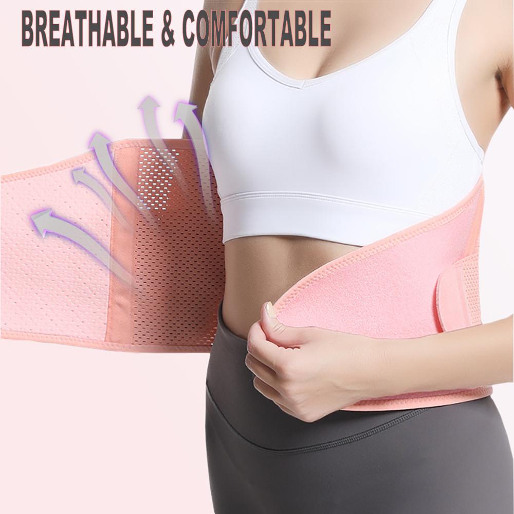 1Pc Pink Waist Trainer Belt For Women - Sports Waist Trimmer Body Shaper Posture Correcter Support For Everyday Wear Workouts