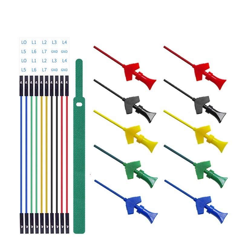 

Goupchn 10 шт. Мини-захват для SMD IC, тестовый крючок-зажим, перемычка-зонд для логического анализатора