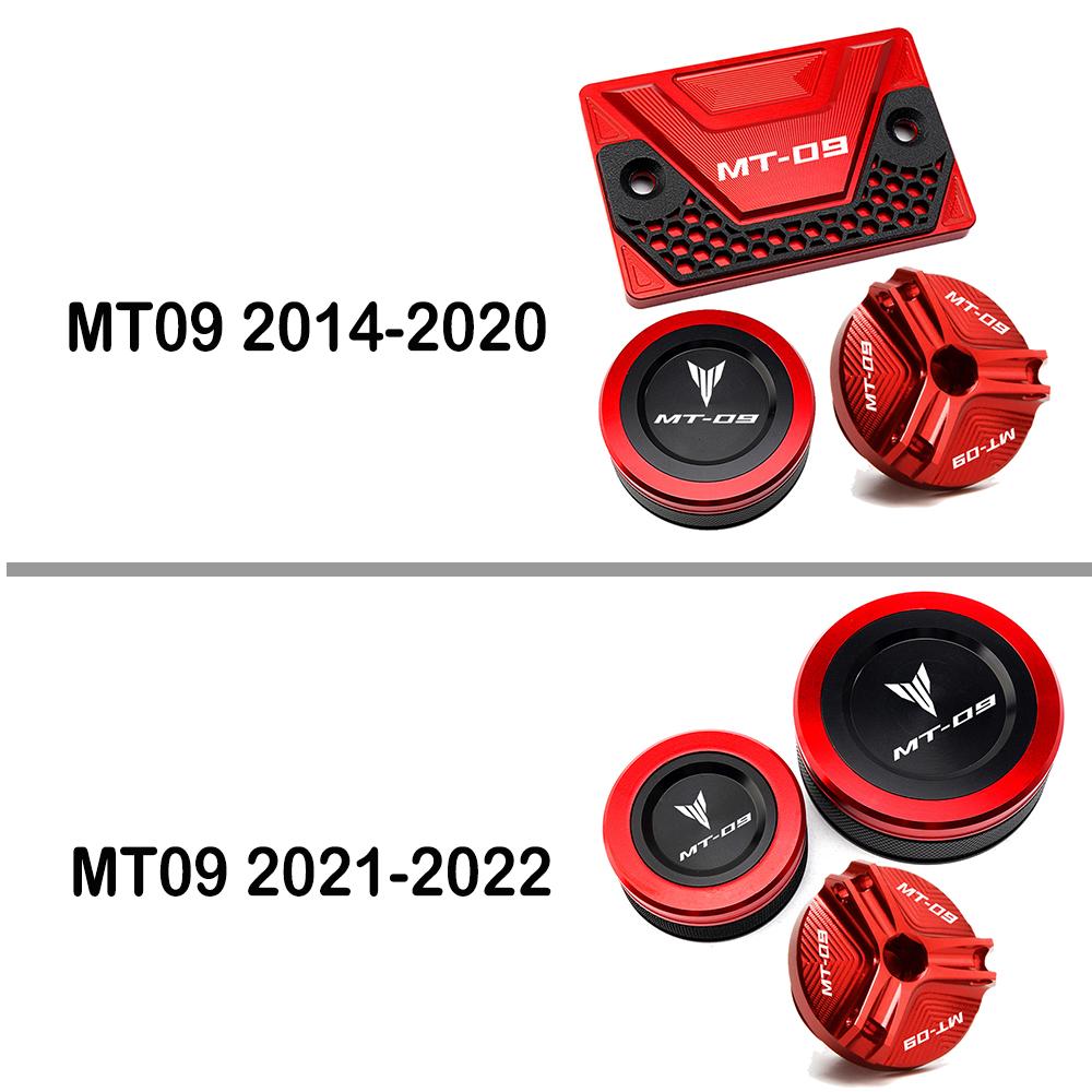 Pro Yamaha MT09 MT-09 MT 09 Tracer SP FZ09 FJ09 2013-2022 Motocykl Přední zadní brzdová kapalina Nádržka Víko nádrže Olejová náplň