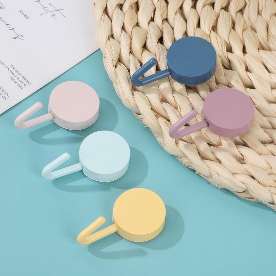 Easy Install Wall Hooks 10PCS Adhesive Hooks, Decorative Multi-colored Plastic Hangers, No Strong for Bags Drilling Required Colorful Storage