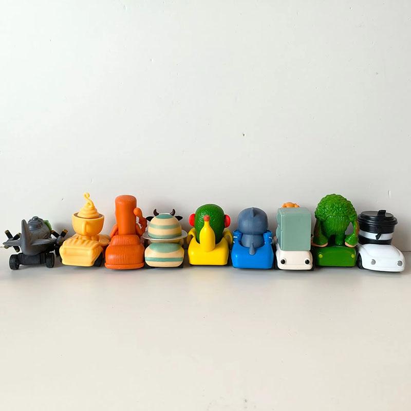 Nowe Tung Tung Tung Sahur Samochód Figurki Akcji z PVC Model Anime Zabawki Włoski Brainrot Kreskówkowy Ozdoba Zabawki Prezenty Dekoracje