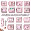 Fashion Zircon Pink Butterfly Star Bow Flower Rabbit Italian Charm Links Fit 9MM Stainless Steel Bracelet Women DIY Making Gift