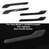 For Tesla Model Y LAUNCH/Juniper/3/3+ Highland 2025 Door Handle Sticker Trim Cover 100% Real Carbon Fiber Decoration