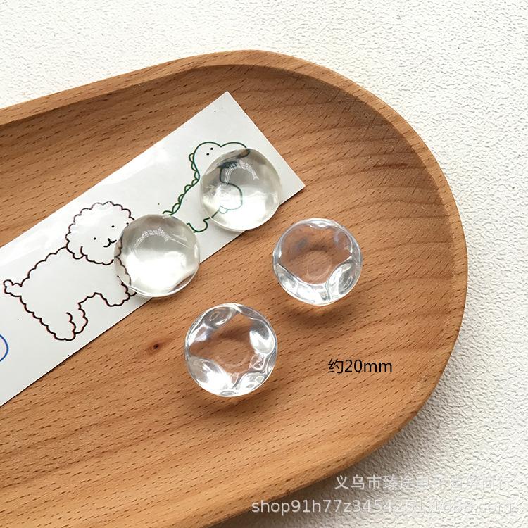 10Pcs Fully Transparent Glass Irregular Shaped Water Ripple Resin Patch Accessories Diy Jewelry
