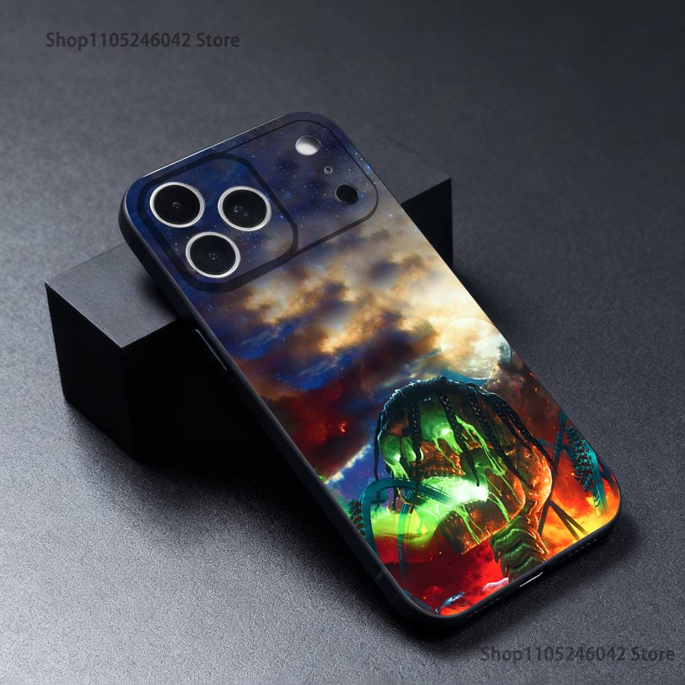 C-Cactus J-Jack Travis Scott Black Soft Cover Phone Case For iPhone 17,16,15,14,13,12,11,Pro,Max,Plus