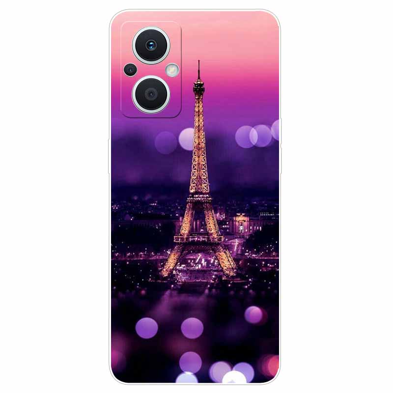 Soft Case for Reno8 Lite Cover Print TPU Silicone Clear Funda Cases for OPPO Reno 8 Lite 5G Case Reno8Lite Slim Landscape Cat