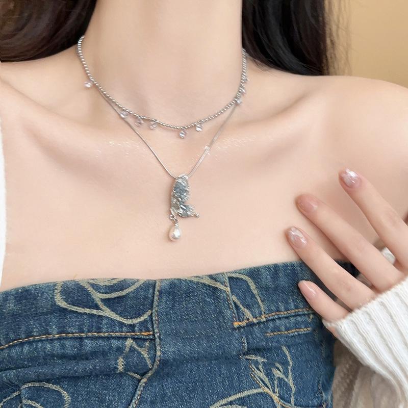 Sweet Dopamine Baroque Pearl Clavicle Necklace - French Fashion Temperament Jewelry for Women