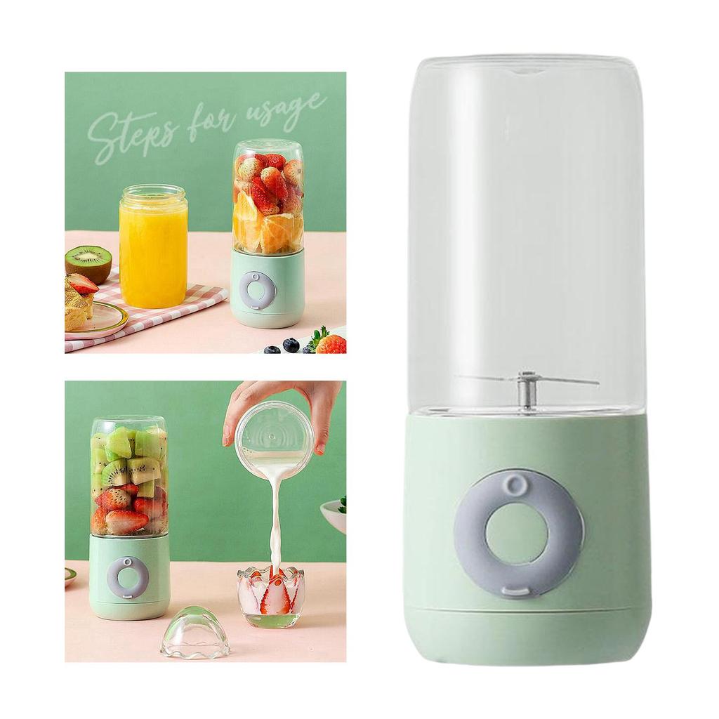 Electric Juicer 500ml, Portable usb Rechargeable Smoothie Blender Machine Mixer,