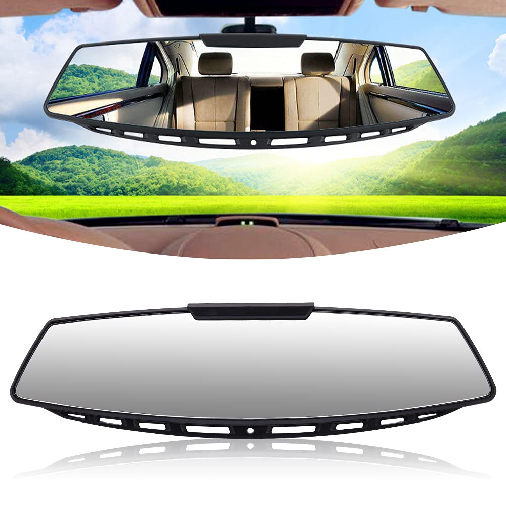 

Car Rearview 306mm Curved Interior Large Field of Blind Spot Auxiliary Mirror X-STYLE Mirror, Wide, Lightweight, Mirror, Shatterproof, Ultra-High
