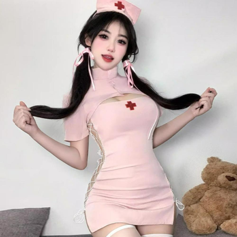 Women Sexy Lingerie Erotic Nurse Cosplay Nurse Dress Underwear Miniskirt Uniform Temptation Costume Babydoll Erotic Role Play