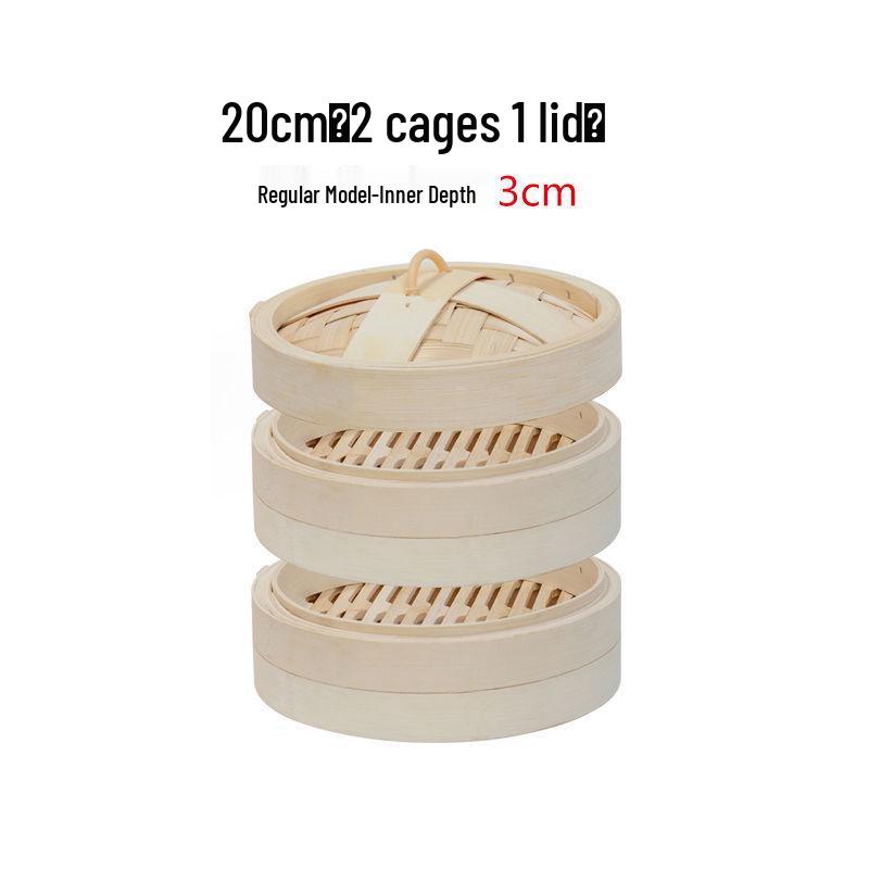 Multi-Layer Bamboo & Stainless Steel Steamer Set: Household & Commercial Use