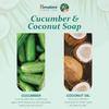 Himalaya Herbals Refreshing Cucumber And Coconut Soap For Smooth Nourished Skin, 75g Bar, Gentle Moisturizing Cleanser For All Skin Types