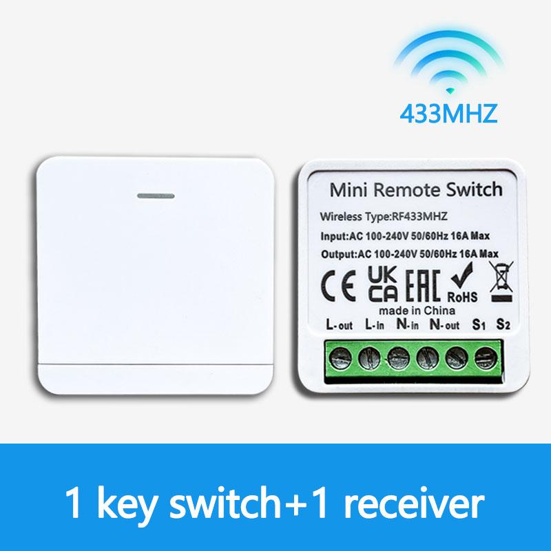 RF 433MHZ Mini Smart Switch LED Light Switch 100-220V 86 Wall Panel Remote Control Relay Receiver 1/2/3 Gang For Home Lamp Fan