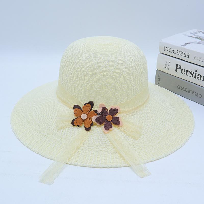 Straw Straw Hat Women's Big Eaves Beach Hat Summer Shading Sun Hat Outdoor Travel Seaside Spring and Autumn Versatile
