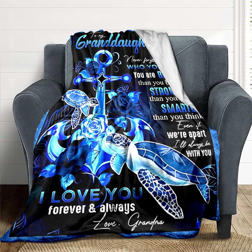 1PC Grandma Love Quotes Blanket, Throw For Sofa, Bed, Travel, Printing Blanket With Soft And Warm Fabric yy250918198