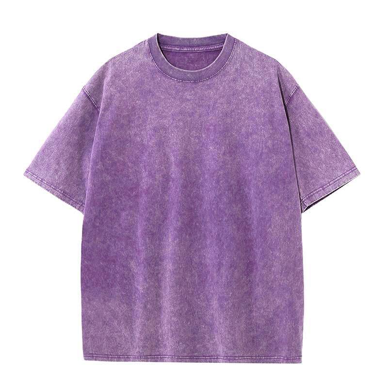 Men's Vintage Distressed Oversized Drop Shoulder T-Shirt, European Size, 230g, Short Sleeve