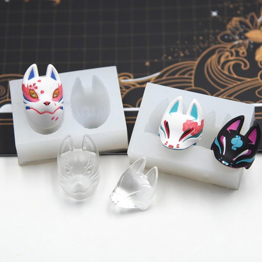 DIY Clay Mold for Keychain Jewelry Accessories Realistic Masks Creating Mold Delicate Lowrie Shaped Mask Clay Moulds