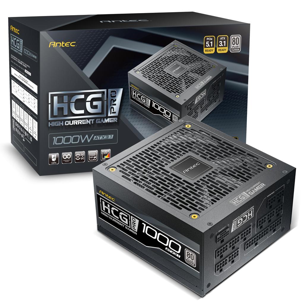ANTEC 80PLUS Platinum Certified Power Supply Unit HCG1000 PRO Platinum High-Efficiency, High-Durability ATX3.1