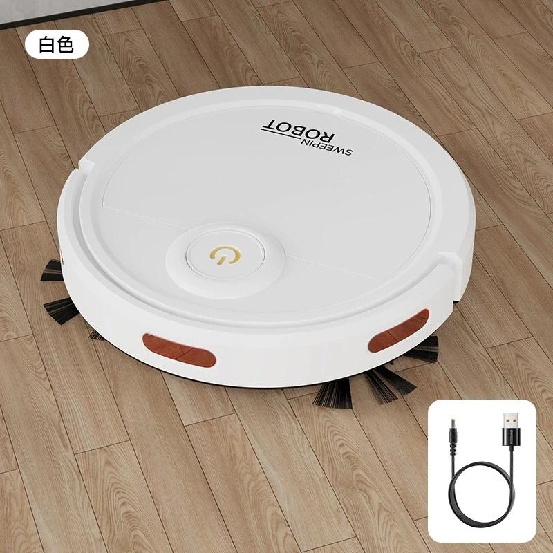 USB Rechargeable Wireless Vacuum Cleaner Automatic Sweeping Robot 3 in 1 Smart Sweeper Kitchen Household Cleaning Robot белый