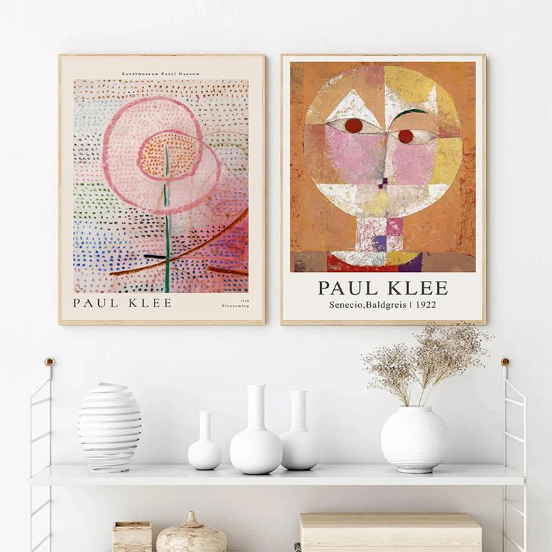 Modern Abstract Paul Klee Exhibition Posters Colorful Canvas Minimalist Canvas Painting Wall Pictures Art Home Living Room Decor