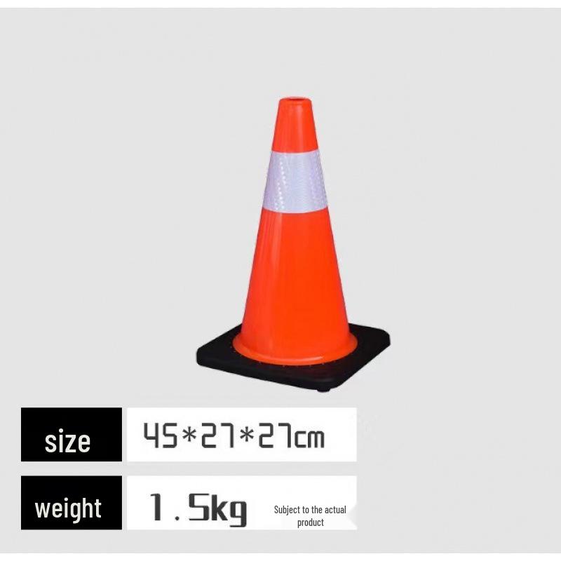 Reflective PVC "No Parking" Traffic Cone - Safety Roadblock & Ice Cream Bucket/Cup Design