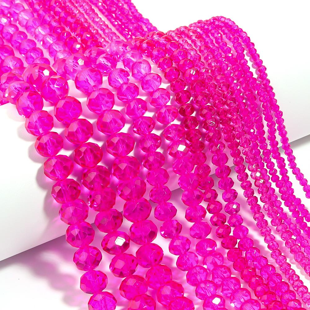 3/4/6/8/10mm Faceted AB Clear Glass Crystal Rondelle Beads Colorful Loose Spacer Beads For Jewelry Making DIY Bracelet Necklace