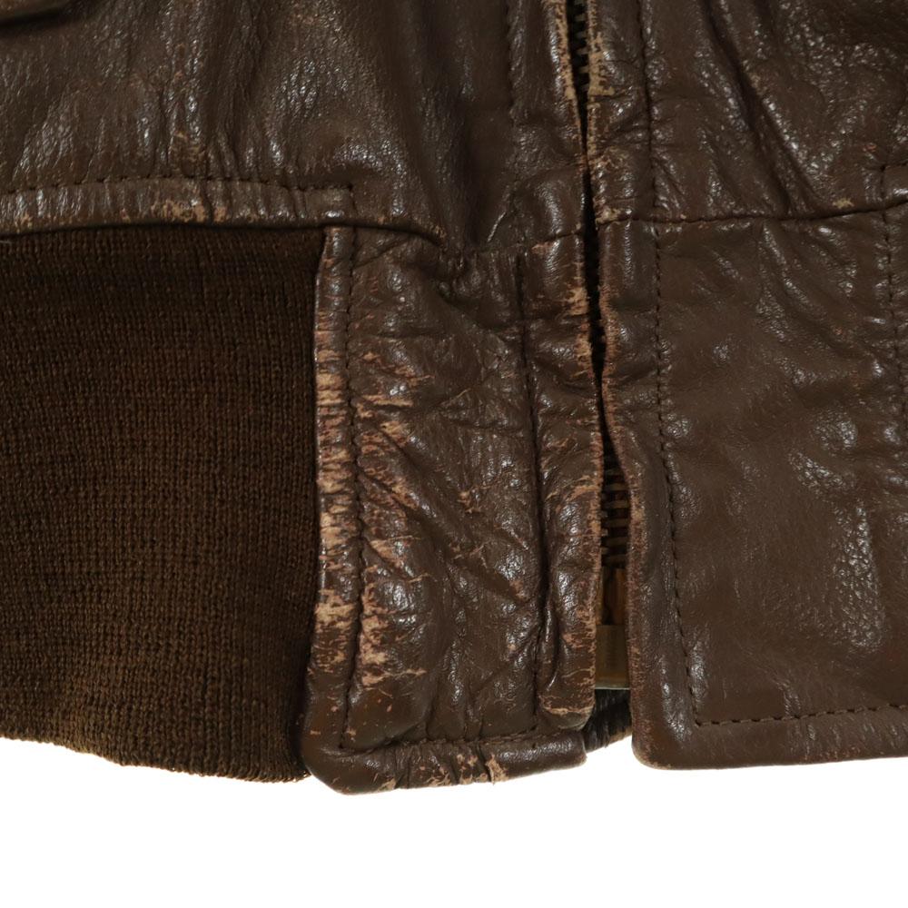 US NAVY 70s Vintage Scoville Zip G-1 Flight Jacket 42 Brown Men's Used