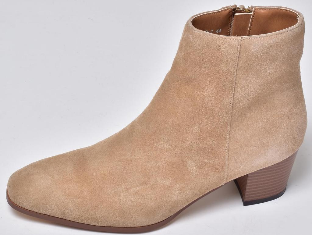 Endevice ELB650-1 Herren Beige Wildleder Stiefeletten mit Absatz, Hergestellt in Japan, Echtes Leder, Größe 40 (25,0 cm)