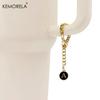 2PCS 26 Letters A To Z Charm Gold Chain Accessories for Ice Cream Tumblers 20 30 40 Oz Glass Tumblers with Handles