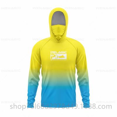 Fishing Suit Ice Silk Long Sleeve Hoodie Face Mask One-piece Sunscreen Clothing Thin T-Shirt
