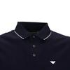Emporio Armani SS23 Solid Color Logo Embroidered Short Sleeve Polo Shirt Men tops Navy-Blue 3R1F70-1JTKZ-09I8