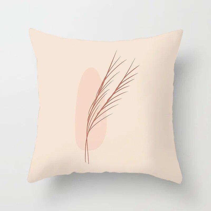 45x45cm New Geometric Abstract Flower Leaf Cushion Cover Desert Sunrise Cactus Pillow  Living Room Sofa Car Home Decoration