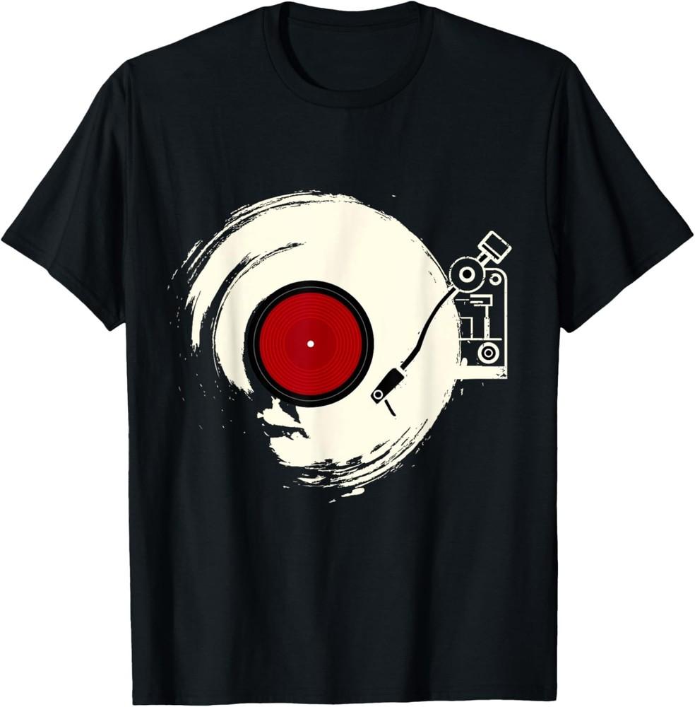 Vintage Vinyl Record Player Funny Sketch Drawing T-Shirt Unisex T-Shirt XXXL
