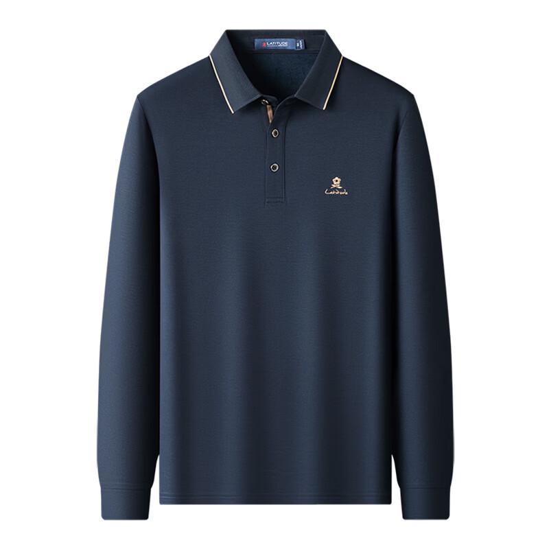 MONTAGUT Men's Lamb Wool Blend Casual Long Sleeve Polo Shirt