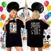 2025 Mickey and Friends Epcot World Tour Shirt, Epcot World Tour T Shirt, Disney Family Shirt 100% Pure Cotton Printed T-shirt