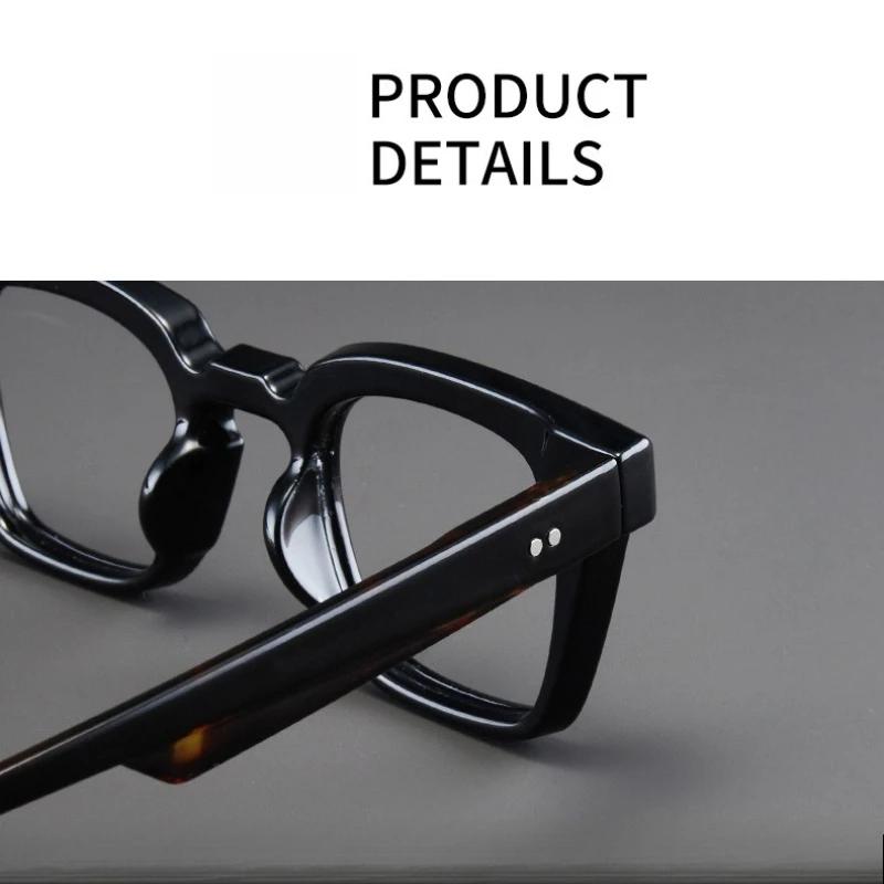 Retro Hd Thick Frame Square Frame Women'S Myopia Sunglasses Outdoor Neutral Black Frame High Quality Uv400 Sunscreen Glasses