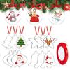 10Pcs Stockings Acrylic Christmas Ornaments Hanging Christmas Decoration  Home Party Supplies