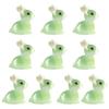 10pcs Cute Luminous Resin Easter Bunny Ornament Glowing in the Dark Miniature Rabbits Figurines Micro Landscape Decor
