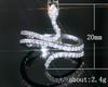 Sparkling Diamond Micro-Inlaid Zircon Women'S Snake Ring, Personalized Creative Ring Jewelry