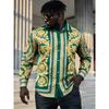 Camicia da Uomo Francese a Maniche Lunghe Fantasia Barocca Stampata ad Alta Definizione Vacanza Hawaiana Abbigliamento Sociale da Uomo Asciugatura Rapida